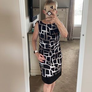 AB Studio boatneck sleeveless dress